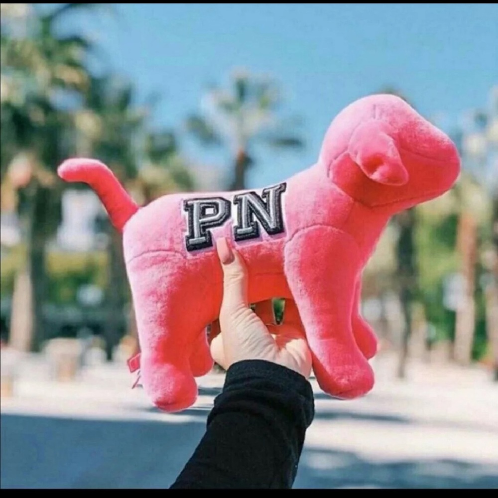 New LARGE VS Victoria’s Secret PINK Nation Plush Dog